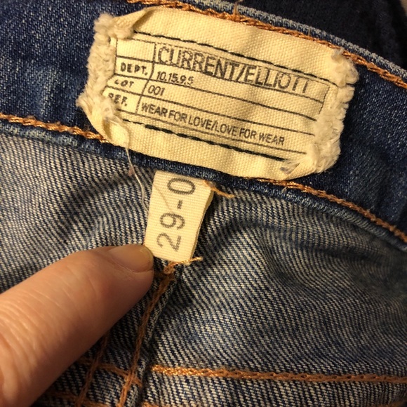 Current/Elliot Distressed Denim Jeans - Picture 2 of 3